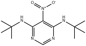 4,6-bis(tert-butylamino)-5-nitropyrimidine Struktur