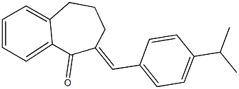 6-(4-isopropylbenzylidene)-6,7,8,9-tetrahydro-5H-benzo[a]cyclohepten-5-one Struktur