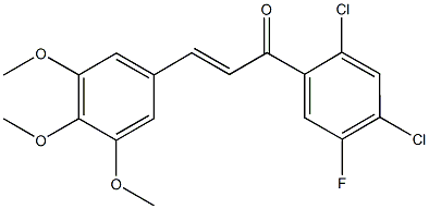 1-(2,4-dichloro-5-fluorophenyl)-3-(3,4,5-trimethoxyphenyl)-2-propen-1-one Struktur