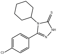 5-(4-chlorophenyl)-4-cyclohexyl-4H-1,2,4-triazole-3-thiol Struktur