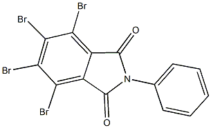 4,5,6,7-tetrabromo-2-phenyl-1H-isoindole-1,3(2H)-dione Struktur