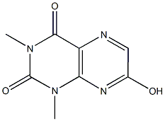 7-hydroxy-1,3-dimethyl-2,4(1H,3H)-pteridinedione Struktur