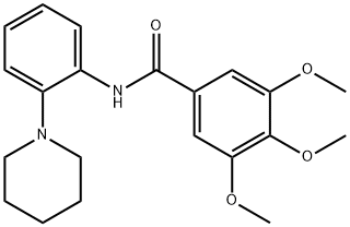 3,4,5-trimethoxy-N-[2-(1-piperidinyl)phenyl]benzamide Struktur