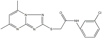 N-(3-chlorophenyl)-2-[(5,7-dimethyl[1,2,4]triazolo[1,5-a]pyrimidin-2-yl)sulfanyl]acetamide Struktur