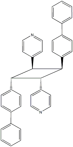 4-[2,4-di[1,1'-biphenyl]-4-yl-3-(4-pyridinyl)cyclobutyl]pyridine Struktur