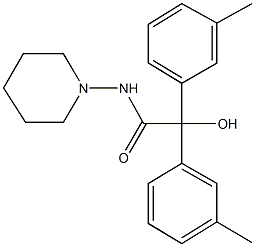 2-hydroxy-2,2-bis(3-methylphenyl)-N-(1-piperidinyl)acetamide Struktur