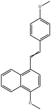 1-methoxy-4-[2-(4-methoxyphenyl)vinyl]naphthalene Struktur