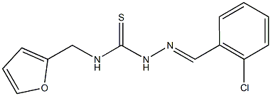 2-chlorobenzaldehyde N-(2-furylmethyl)thiosemicarbazone Struktur