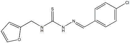 4-chlorobenzaldehyde N-(2-furylmethyl)thiosemicarbazone Struktur