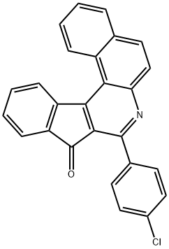 8-(4-chlorophenyl)-9H-benzo[f]indeno[2,1-c]quinolin-9-one Struktur