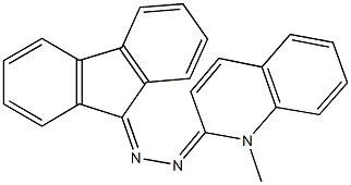 9H-fluoren-9-one (1-methyl-2(1H)-quinolinylidene)hydrazone Struktur