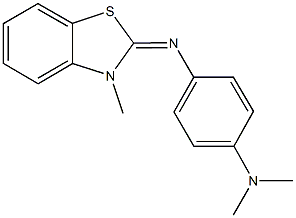 N~1~,N~1~-dimethyl-N~4~-(3-methyl-1,3-benzothiazol-2(3H)-ylidene)benzene-1,4-diamine Struktur