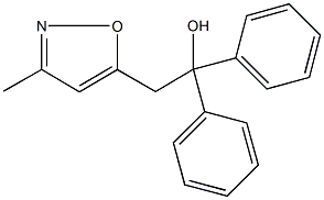 2-(3-methyl-5-isoxazolyl)-1,1-diphenylethanol Struktur