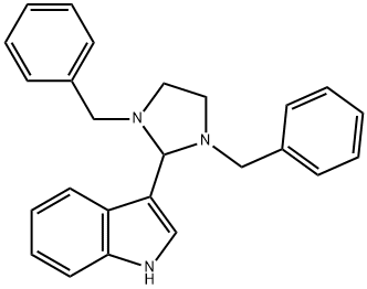 3-(1,3-dibenzyl-2-imidazolidinyl)-1H-indole Struktur