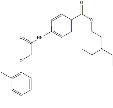 2-(diethylamino)ethyl 4-{[(2,4-dimethylphenoxy)acetyl]amino}benzoate Struktur