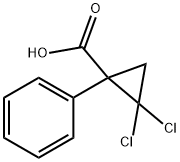 2,2-dichloro-1-phenylcyclopropanecarboxylic acid Struktur