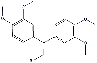 4-[2-bromo-1-(3,4-dimethoxyphenyl)ethyl]-1,2-dimethoxybenzene Struktur