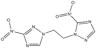 3-nitro-1-(2-{5-nitro-1H-1,2,4-triazol-1-yl}ethyl)-1H-1,2,4-triazole Struktur