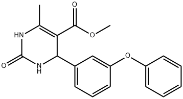 methyl 6-methyl-2-oxo-4-(3-phenoxyphenyl)-1,2,3,4-tetrahydro-5-pyrimidinecarboxylate Struktur