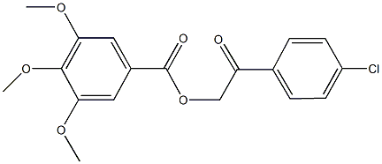 2-(4-chlorophenyl)-2-oxoethyl 3,4,5-trimethoxybenzoate Struktur