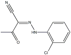 2-[(2-chlorophenyl)hydrazono]-3-oxobutanenitrile Struktur