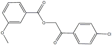 2-(4-chlorophenyl)-2-oxoethyl 3-methoxybenzoate Struktur