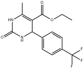 ethyl 6-methyl-2-oxo-4-[4-(trifluoromethyl)phenyl]-1,2,3,4-tetrahydro-5-pyrimidinecarboxylate Struktur