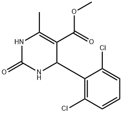 methyl 4-(2,6-dichlorophenyl)-6-methyl-2-oxo-1,2,3,4-tetrahydropyrimidine-5-carboxylate Struktur