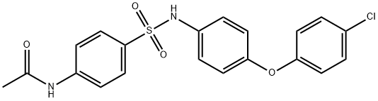 N-(4-{[4-(4-chlorophenoxy)anilino]sulfonyl}phenyl)acetamide Struktur