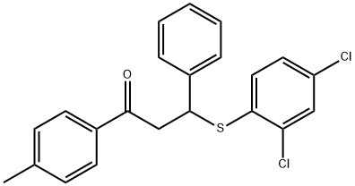 3-[(2,4-dichlorophenyl)sulfanyl]-1-(4-methylphenyl)-3-phenyl-1-propanone Struktur