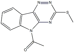 5-acetyl-3-(methylsulfanyl)-5H-[1,2,4]triazino[5,6-b]indole Struktur