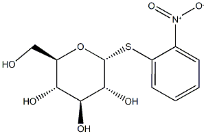 2-(hydroxymethyl)-6-({2-nitrophenyl}sulfanyl)tetrahydro-2H-pyran-3,4,5-triol Struktur