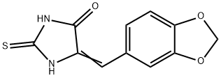 5-(1,3-benzodioxol-5-ylmethylene)-2-thioxo-4-imidazolidinone Struktur