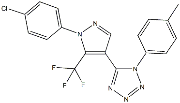 5-[1-(4-chlorophenyl)-5-(trifluoromethyl)-1H-pyrazol-4-yl]-1-(4-methylphenyl)-1H-tetraazole Struktur