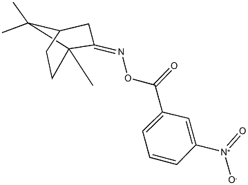 1,7,7-trimethylbicyclo[2.2.1]heptan-2-one O-{3-nitrobenzoyl}oxime Struktur