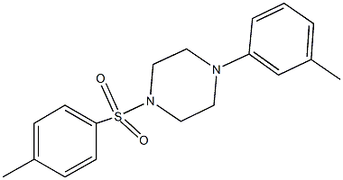 1-(3-methylphenyl)-4-[(4-methylphenyl)sulfonyl]piperazine Struktur