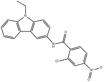 2-chloro-N-(9-ethyl-9H-carbazol-3-yl)-4-nitrobenzamide Struktur