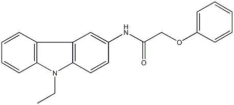 N-(9-ethyl-9H-carbazol-3-yl)-2-phenoxyacetamide Struktur