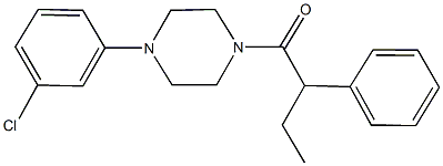 1-(3-chlorophenyl)-4-(2-phenylbutanoyl)piperazine Struktur