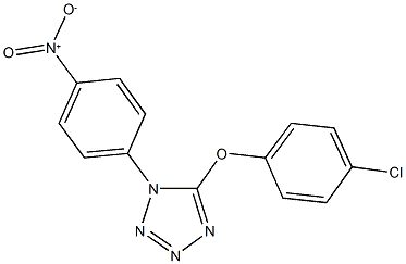 5-(4-chlorophenoxy)-1-{4-nitrophenyl}-1H-tetraazole Struktur