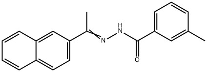 3-methyl-N'-[1-(2-naphthyl)ethylidene]benzohydrazide Struktur