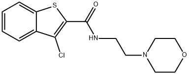 3-chloro-N-[2-(4-morpholinyl)ethyl]-1-benzothiophene-2-carboxamide Struktur