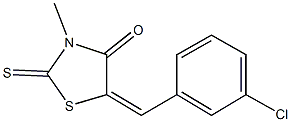 5-(3-chlorobenzylidene)-3-methyl-2-thioxo-1,3-thiazolidin-4-one Struktur