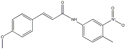 N-{3-nitro-4-methylphenyl}-3-(4-methoxyphenyl)acrylamide Struktur