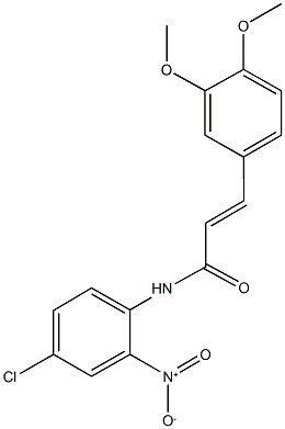 N-{4-chloro-2-nitrophenyl}-3-(3,4-dimethoxyphenyl)acrylamide Struktur