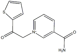 3-(aminocarbonyl)-1-[2-oxo-2-(2-thienyl)ethyl]pyridinium Struktur