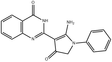 2-(2-amino-4-oxo-1-phenyl-4,5-dihydro-1H-pyrrol-3-yl)-4(3H)-quinazolinone Struktur