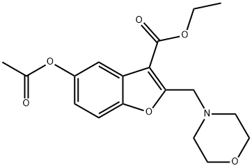 ethyl 5-(acetyloxy)-2-(morpholin-4-ylmethyl)-1-benzofuran-3-carboxylate Struktur