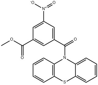 methyl 3-nitro-5-(10H-phenothiazin-10-ylcarbonyl)benzoate Struktur