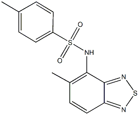 4-methyl-N-(5-methyl-2,1,3-benzothiadiazol-4-yl)benzenesulfonamide Struktur